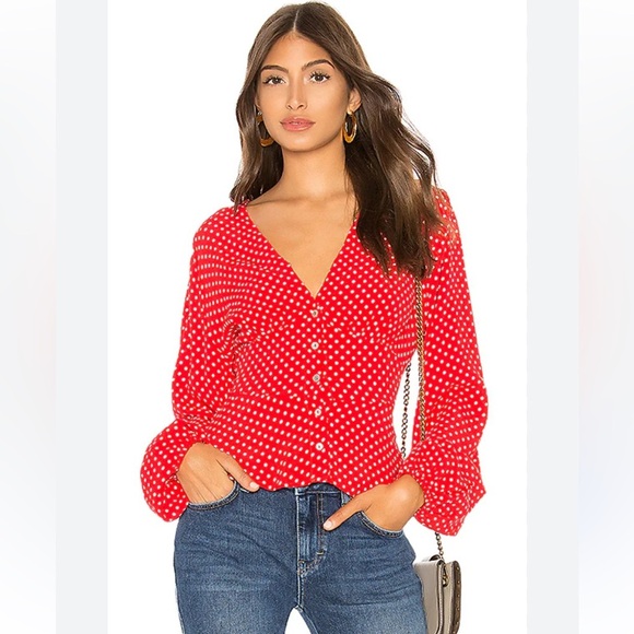Free People Love Street Top in Red Size M - Picture 1 of 6